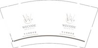 12250725WECODE 9盎司1000个（1000一箱）：xiiaosan3 一次性定制纸杯、一次性广告纸杯设计图