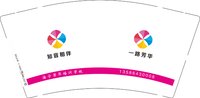 12250719知音艺术中心9盎司1千：飞絮飘无声 一次性定制纸杯、一次性广告纸杯设计图