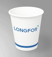 12250714LONGFOR9盎司1千个（1千1箱，打印送货单贴外箱）：粉铯吖吖 一次性定制纸杯、一次性广告纸杯设计图