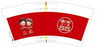 12250723囍9盎司加厚1千个：麦麦小厨子 一次性定制纸杯、一次性广告纸杯设计图