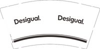 13250730 Desigual. 9盎司1千个：金影8888 一次性定制纸杯、一次性广告纸杯设计图