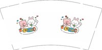 （印500修白杯）12250727 免子9盎司加厚1千：·约克公园55 一次性定制纸杯、一次性广告纸杯设计图