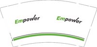 12250731Empower9盎司加厚1千：kelvinlsy 一次性定制纸杯、一次性广告纸杯设计图