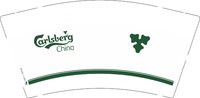 12250901 China 9盎司1千：大灰狼和小红豆 一次性定制纸杯、一次性广告纸杯设计图