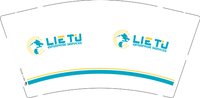 12250828 LIE TU 9盎司加厚1千：点点小笨狗01 一次性定制纸杯、一次性广告纸杯设计图