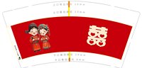 12250723囍9盎司加厚1千个：麦麦小厨子 一次性定制纸杯、一次性广告纸杯设计图