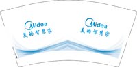 12250804美的智慧家9盎司1千：淡漠的紫色123456 一次性定制纸杯、一次性广告纸杯设计图