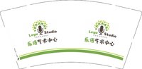 12250808 乐语艺术中心9盎司加厚1千：江太邪 一次性定制纸杯、一次性广告纸杯设计图