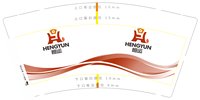 12250902恒运9盎司1千：桃子小桃气 一次性定制纸杯、一次性广告纸杯设计图
