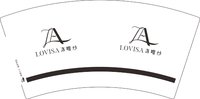 12250805洛唯纱lovisa婚纱礼服馆7盎司1千个：tb44336309 一次性定制纸杯、一次性广告纸杯设计图