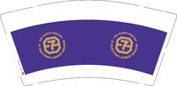 12250831 紫色7logo 9盎司1000个：罗南军1985 一次性定制纸杯、一次性广告纸杯设计图