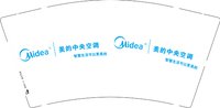 12250806 （改）美的中央空调 9盎司特厚1千个：老街旧巷空时梦 一次性定制纸杯、一次性广告纸杯设计图