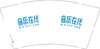 12250819 音乐在线9盎司加厚1千：群15625272782 一次性定制纸杯、一次性广告纸杯设计图
