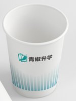 12250905青椒升学9盎司加厚1千个：多多的背包 一次性定制纸杯、一次性广告纸杯设计图