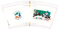 12250925 辜红艺术儿童美术馆9盎司1千个：韦红艺术 一次性定制纸杯、一次性广告纸杯设计图