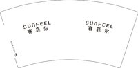 12250915赛菲尔7盎司1千个：春天的风一 一次性定制纸杯、一次性广告纸杯设计图