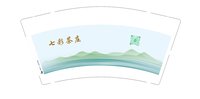 12250925 七彩茶庄 9盎司加厚2千（50个一条）：刘晓秀686213 一次性定制纸杯、一次性广告纸杯设计图