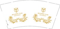 12250918悦享乔氏台球俱乐部 9盎司2000个：啊叻卢呀 一次性定制纸杯、一次性广告纸杯设计图