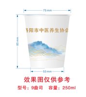16250918 洛阳市中医养生协会 9盎司1千：tt_一一 一次性定制纸杯、一次性广告纸杯设计图