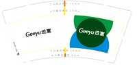 （印500个休白杯）13250917 Geeyu 迹寓 9盎司加厚1千个：李文婷anna 一次性定制纸杯、一次性广告纸杯设计图