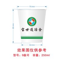 12250905宝世通冶金9盎司加厚1千个：爱家518517 一次性定制纸杯、一次性广告纸杯设计图