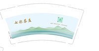 12250925 七彩茶庄 9盎司加厚2千（50个一条）：刘晓秀686213 一次性定制纸杯、一次性广告纸杯设计图