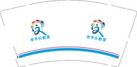12250917学予乐教育 9盎司1千个：棒棒糖天空91233208 一次性定制纸杯、一次性广告纸杯设计图