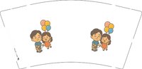 12250923男女孩图9盎司1千（同数量黑高盖）：tb559952522 一次性定制纸杯、一次性广告纸杯设计图