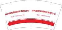 12251004 扶风县宏鼎润果业有限公司9盎司加厚1千：超越3153 一次性定制纸杯、一次性广告纸杯设计图