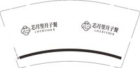 12251016芯月里 9盎司1000个：超人心心 一次性定制纸杯、一次性广告纸杯设计图