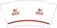 12251022美优乐 9盎司1千：tb6601624774 一次性定制纸杯、一次性广告纸杯设计图