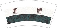12251018栖霞酒店9盎司1千：猴宝宝吃肉 一次性定制纸杯、一次性广告纸杯设计图