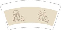 12251020女孩与小猫9盎司加厚1千：lyqaics00 一次性定制纸杯、一次性广告纸杯设计图