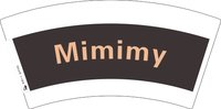 （印刷500）12251020MImimy（黑）7盎司1千：陈静静880307 一次性定制纸杯、一次性广告纸杯设计图