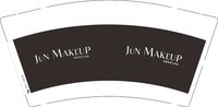 12251022有改 JUN MAKEUP芷君化妆工作室9盎司1千：leegzj（huazihaoye1） 一次性定制纸杯、一次性广告纸杯设计图