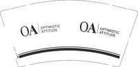 12251020（白底）OA9盎司1千：忧戴旧唯恨泪 一次性定制纸杯、一次性广告纸杯设计图