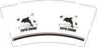 12251021 YUYO SWIM 9盎司1千个：囧囧小熊猫 一次性定制纸杯、一次性广告纸杯设计图