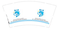15251220有改标志（东方金子塔）9盎司5000个：百度微信 飞翔 一次性定制纸杯、一次性广告纸杯设计图