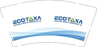 12251214 ECOTAXA 9盎司1千个：tb313585989（做好通知） 一次性定制纸杯、一次性广告纸杯设计图