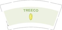3141217 （绿色）TREECO 9盎司2000个：251217-509497863832493 一次性定制纸杯、一次性广告纸杯设计图