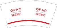 12251203 欧派家纺9盎司加厚2千：欣琥0707 一次性定制纸杯、一次性广告纸杯设计图