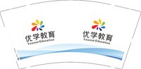 3141210 优学教育 9盎司1000个：251210-621700748941595 一次性定制纸杯、一次性广告纸杯设计图