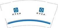 12251217科万置业9盎司加厚1千个：kevin岳二爷 一次性定制纸杯、一次性广告纸杯设计图