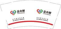 12251221 浙江聚信会计师事务所 9盎司加厚1000个：菇娃娃 一次性定制纸杯、一次性广告纸杯设计图