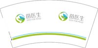 13251217  苗医生7盎司1千个：tb210258235 一次性定制纸杯、一次性广告纸杯设计图