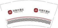 12251205尚客优酒店 9盎司1千：偶蒂加纳 一次性定制纸杯、一次性广告纸杯设计图