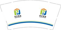 3140317 帛文物业 9盎司1000个：260317-312203067770587 一次性定制纸杯、一次性广告纸杯设计图