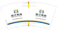 12260917团才教育（十三年）7盎司1千个：zhanliping198 一次性定制纸杯、一次性广告纸杯设计图
