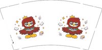 12260916 老鹰动画图 9盎司加厚2千：ningjingxuell 一次性定制纸杯、一次性广告纸杯设计图